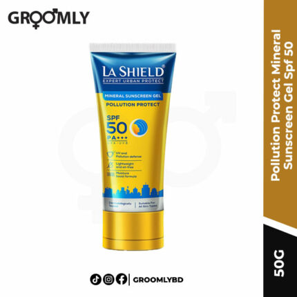 La Shield Pollution Protect Mineral Sunscreen Gel Spf 50 , WHITE, 50 gram