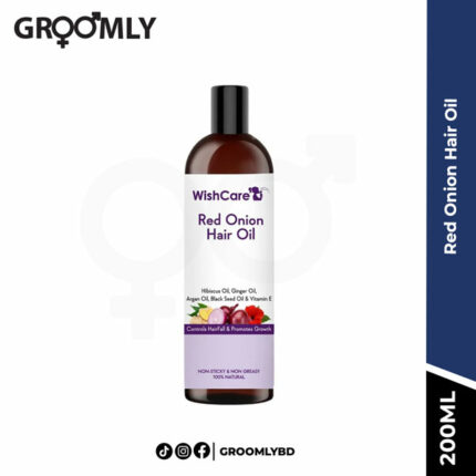 Wishcare Red Onion Hair Oil – Controls HairFall & Promotes Growth 200ML