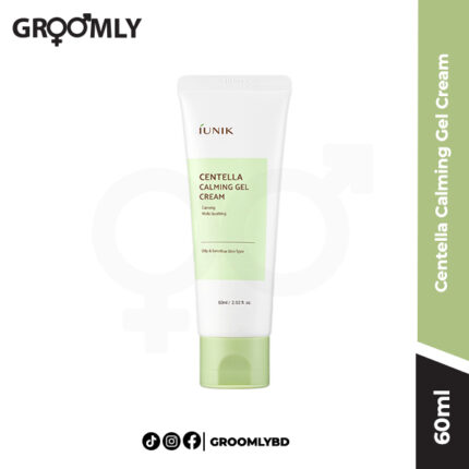 iUNIK Centella Calming Gel Cream 60ml tube, showing its clean, simple packaging and the refreshing gel texture.