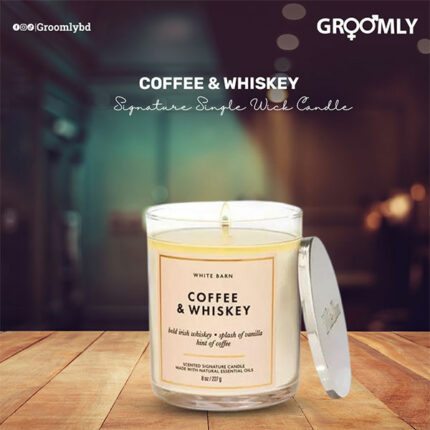 Bath & Body Works Coffee & Whiskey Signature Single Wick Candle