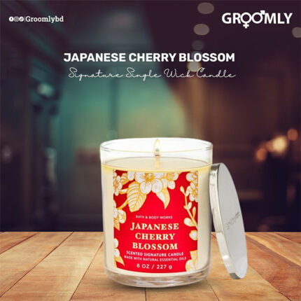 Bath & Body Works Japanese Cherry Blossom Signature Single Wick Candle
