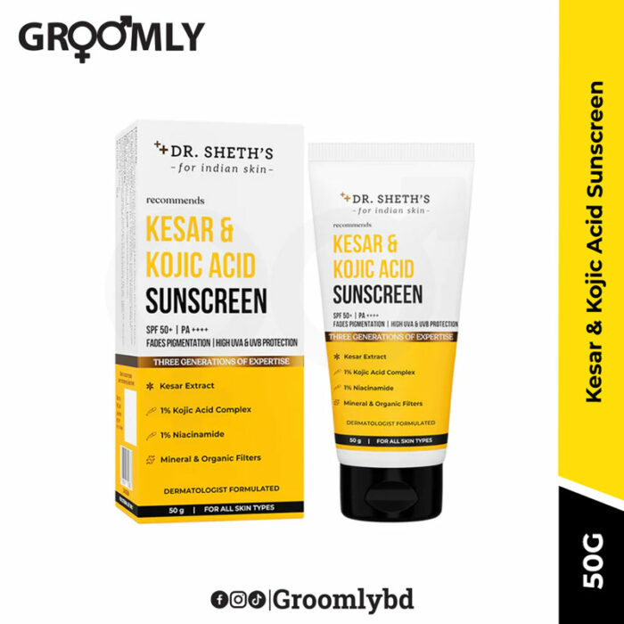 Dr Sheth's Kesar & Kojic Acid Sunscreen - 50g