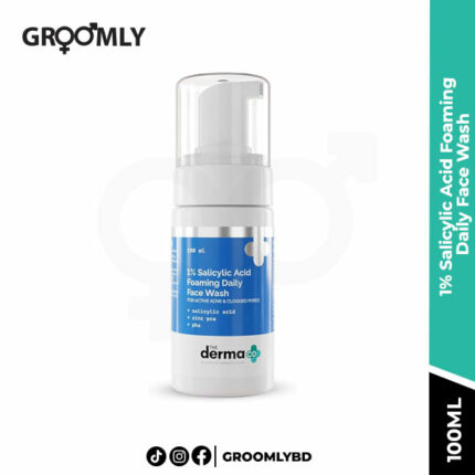 The Derma Co 1% Salicylic Acid Foaming Daily Face Wash with Salicylic Acid, Zinc PCA & PHA - 100 ml