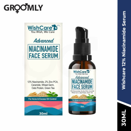 Wishcare 12% Niacinamide Serum with 2% Zinc, Oats Protein & Green Tea - For Acne, Acne Marks, Blemishes & Oil Balancing - 30ml