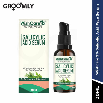 Wishcare 2% Salicylic Acid Face Serum with Zinc, TeaTree & Green Tea - For Reducing Acne & Blackheads - 30ml