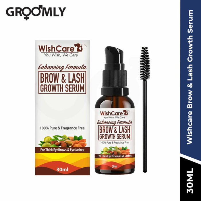 Wishcare Brow & Lash Growth Serum - EyeBrow & Eyelash Growth Oil Serum With Castor Oil, Almond Oil & Vitamin E - 30ml