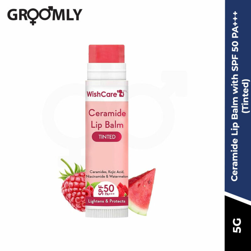 Wishcare Ceramide Lip Balm with SPF 50 PA+++ -With Kojic Acid & Niacinamide (Tinted)