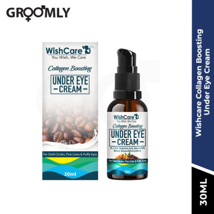 Wishcare Collagen Boosting Under Eye Cream with Retinol, Caffeine & Almond Milk - For Dark Circles & Wrinkles- 30ml