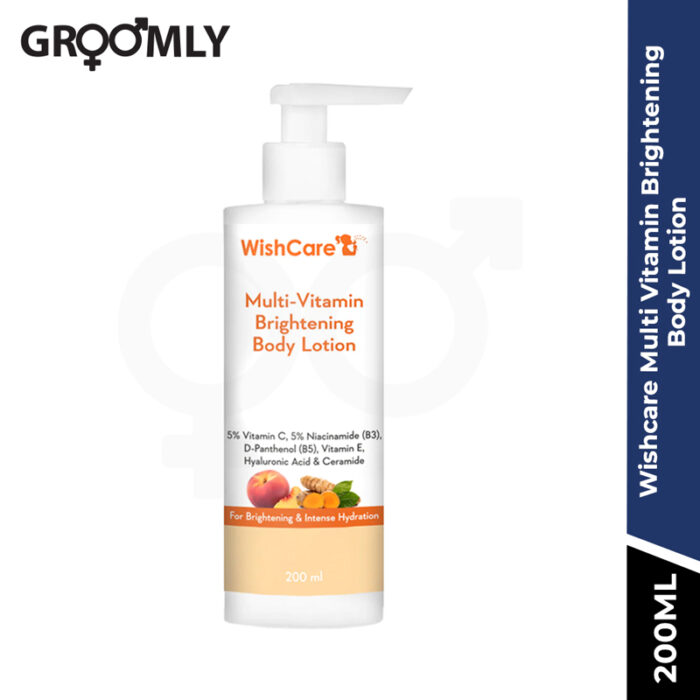 Wishcare Multi Vitamin Brightening Body Lotion - For Bright Skin & Intense Hydration - With 5% Vitamin C, 5% Niacinamide, HA, Ceramide, Kakadu Plum & Turmeric- 200ml