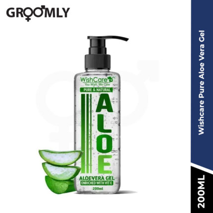 Wishcare Pure Aloe Vera Gel for Hair, Skin, Aloe Vera Gel Enriched with Vitamin E Natural - 200gms