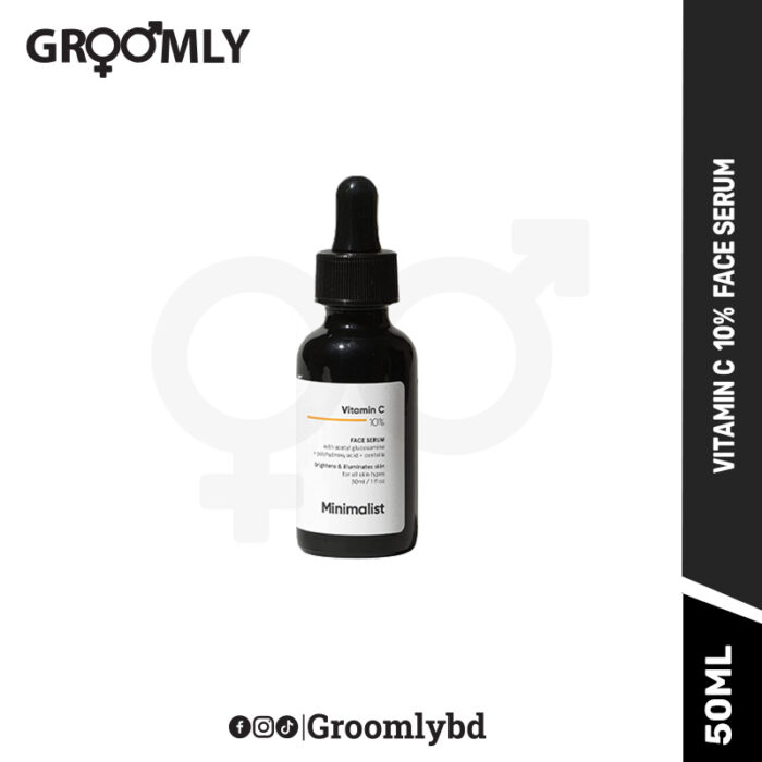 Minimalist 10% Vitamin C Face Serum for Glowing Skin - 30ml