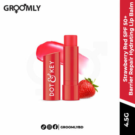 Dot and Key Strawberry Red SPF 50+ Barrier Repair Hydrating Lip Balm- 4.5g