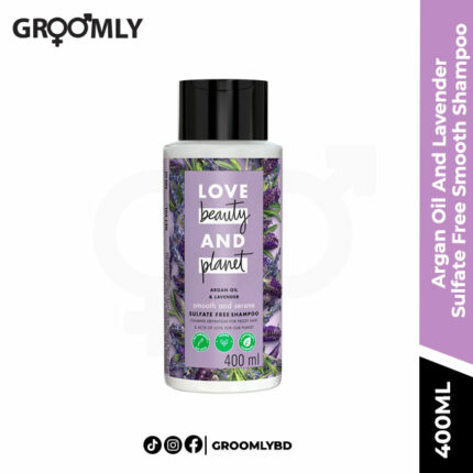 Love Beauty & Planet Argan Oil and Lavender Sulphate Free Shampoo for Dry & Frizzy hair (400 ml)