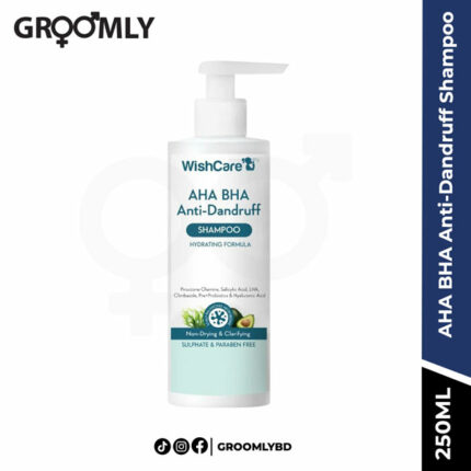 WishCare Hydrating AHA BHA Anti Dandruff Shampoo - Piroctone Olamine Salicylic Acid LHA