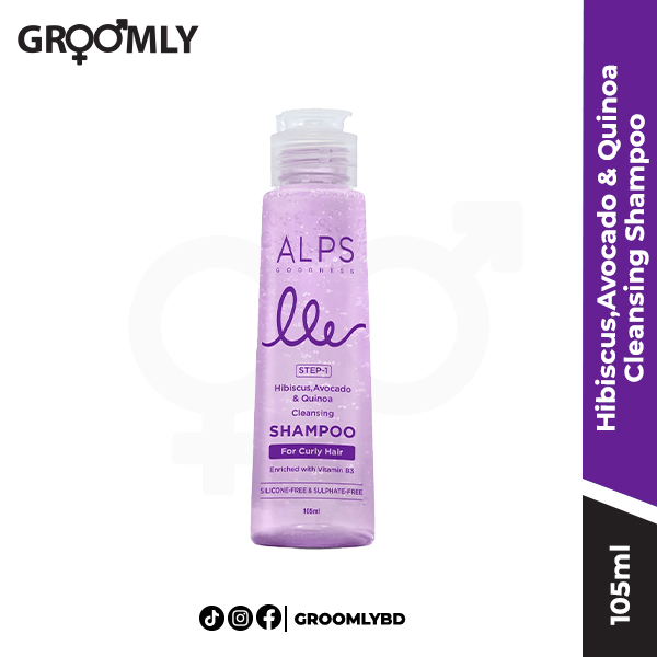 Alps Goodness Hibiscus,Avocado & Quinoa Cleansing Shampoo for Curly Hair (105 ml)