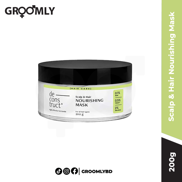 Deconstruct Scalp & Hair Nourishing Mask - 0.1% Biotin + 0.5% Vitamin F + 2% Shea Butter- 200g