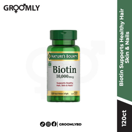 Nature's Bounty Biotin, Supports Healthy Hair, Skin and Nails, 10,000 mcg 120 Ct