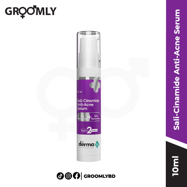 The Derma Co Sali-Cinamide Anti-Acne Serum with 2% Salicylic Acid & 5% Niacinamide - 10ml