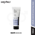 Deconstruct Salicylic Acid Oil Control Face Wash 100ml tube, showing the product's clean, minimalist packaging and gel texture.