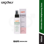 Skin'O Ultimate Glow Brightening Toner 100ml bottle, showing the clear liquid and modern, minimalist packaging of a Bangladeshi skincare product.