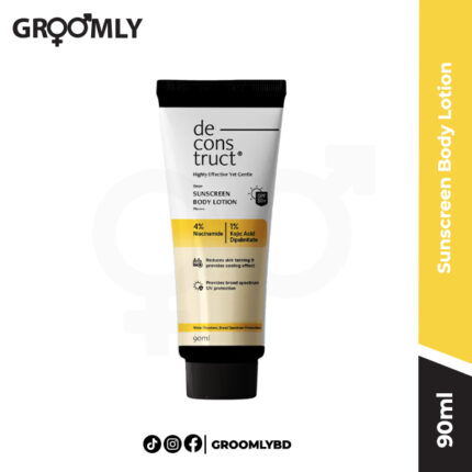 Deconstruct Detan Sunscreen Body Lotion - 4% Niacinamide +1% Kojic Acid Dipalmitate + SPF 50 PA++++- 90ml