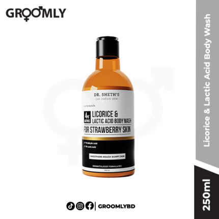 Dr. Sheth’s Licorice & Lactic Acid Body Wash 250ml for Bright Skin