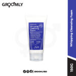 JNH Whipping Cleansing Foam 150g tube, showing the whipped, foamy texture and clean packaging.