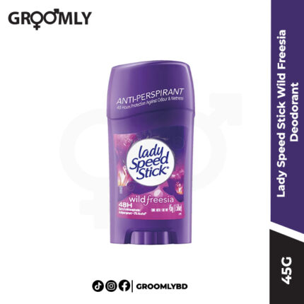 MENNEN Lady Speed Stick Wild Freesia Deodorant 45g, a feminine and floral-scented antiperspirant.