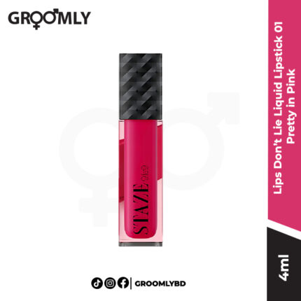 Staze Lips Don’t Lie Liquid Lipstick 01 Pretty in Pink