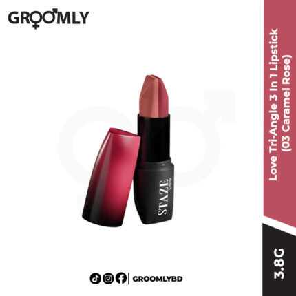 Staze Love Tri-Angle 3 In 1 Lipstick (03 Caramel Rose)