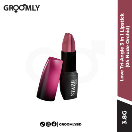 Staze Love Tri-Angle 3 In 1 Lipstick (04 Nude Orchid)