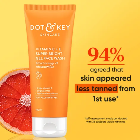 Dot & Key Vitamin C + E Super Bright Gel Face Wash 100ml – Brightening Cleanser
