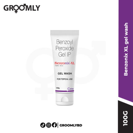Canixa Benzonix XL Gel Wash with 4% Benzoyl Peroxide in a 100g tube.