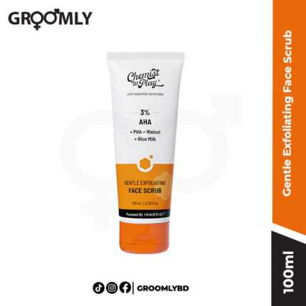 Chemist At Play Gentle Exfoliating Face Scrub with Ceramides in a 100ml tube.
