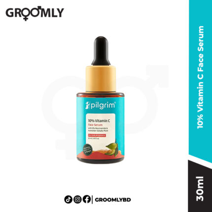 Pilgrim 10% Vitamin C Face Serum for Daily Brightness in a 30ml bottle.
