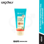 Pilgrim 5% Vitamin C Brightening Ultra Light Gel Sunscreen 45ml tube, a lightweight and hydrating SPF 60 PA++++ sunscreen for a bright and even complexion.