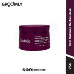 Foxtale Skin Radiance De-Tan Mask 75g jar, an Indian clay mask with Brazilian Purple Clay and Lactic Acid for tan removal, deep cleansing, and skin brightening.