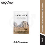 SKIN1004 Madagascar Centella Light Cleansing Oil 1.5ml sachet, a Korean cleansing oil sample with centella oil for gentle and effective makeup removal.
