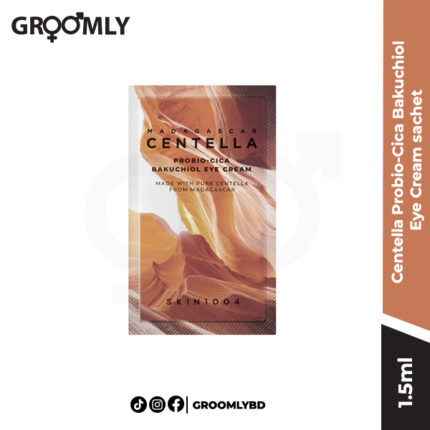 SKIN1004 Madagascar Centella Probio-Cica Bakuchiol Eye Cream 1.5ml sachet, a Korean anti-aging eye cream sample with centella and bakuchiol.