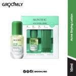SKINTIFIC Acne Drying Lotion 10ml bi-phase spot treatment with pink sulfur sediment for rapidly drying out acne and reducing inflammation.