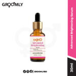 Skin'O Advanced Brightening Serum 30ml dropper bottle, a Bangladeshi serum with Niacinamide, Alpha Arbutin, and Hyaluronic Acid for fading dark spots and boosting skin radiance.