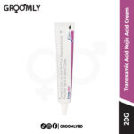 Tyrodin Tranexamic Acid Kojic Acid Cream 20g tube, a max-strength pigmentation cream with Tranexamic Acid and Kojic Acid for treating melasma and dark spots.