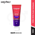 Colgate Visible White Purple Toothpaste 100g tube, an Indian toothpaste with Purple Technology and Fluoride for instant whitening and cavity protection.
