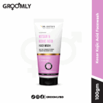 Dr Sheth's Kesar Kojic Acid Facewash 100 gm tube, an Indian, sulphate-free cleanser with Kesar, Kojic Acid, and Niacinamide for tan removal and brightening hyperpigmentation.