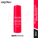 Foxtale 10% Vit C Gluta Advanced Brightening Serum 30ML dropper, an Indian antioxidant serum with 10% Ethyl Ascorbic Acid and Glutathione for dark spots, anti-aging, and skin glow.