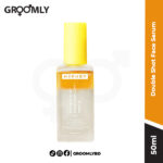 Hyphen Double Shot Face Serum 50ML pump bottle, an Indian, fragrance-free serum with 5% Cica, Ceramides, and Hyaluronic Acid for soothing and skin barrier repair.