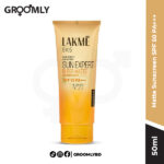 Lakme Matte Sunscreen SPF 50 PA+++ 50ML tube, an Indian oil-free sunscreen for oily skin, providing broad-spectrum protection and a matte, non-greasy finish.