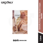 SKIN1004 Madagascar Centella Probio-Cica Enrich Cream 1.5ml sachet, a Korean rich barrier-repairing cream sample with fermented Centella, Ceramides, and Macadamia Oil for dry skin.