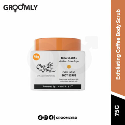 Chemist At Play Exfoliating Coffee Body Scrub 75 g for smooth and refreshed skin