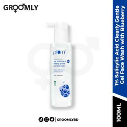 Plum 1% Salicylic Acid Clearly Gentle Gel Face Wash 100 ml for acne-prone skin